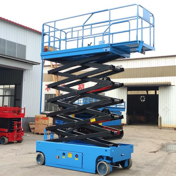6m 8m Electric Hydraulic Lifting Platform 320kg Loading Self Propelled Scissors Lift