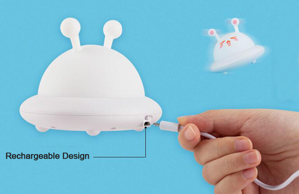 Rechargeable Cute Night Lamps LED Animal Night Light Colorful Silicone Night Light For Kids