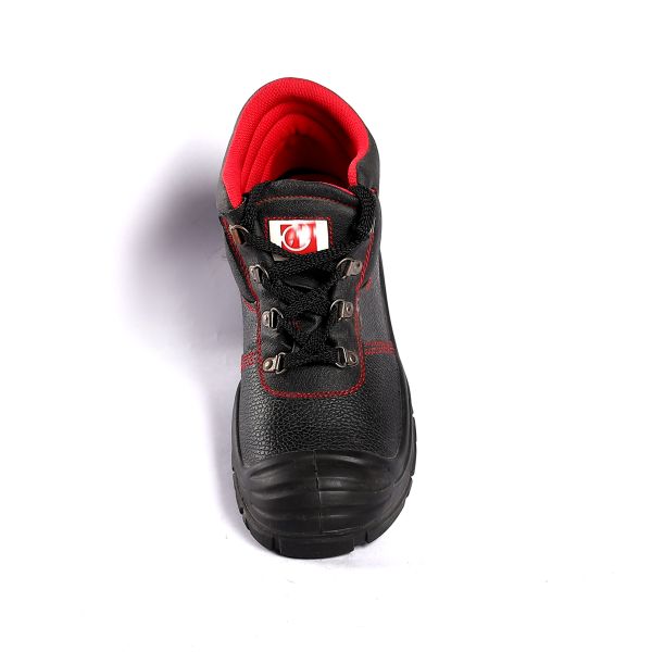 Unisex Steel Toe Safety Shoes with Genuine Leather and Breathable Mesh Lining Work Boots