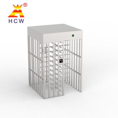 Full Height Construction Site Turnstiles Bidirectional RFID Card Rotating Entrance Gate