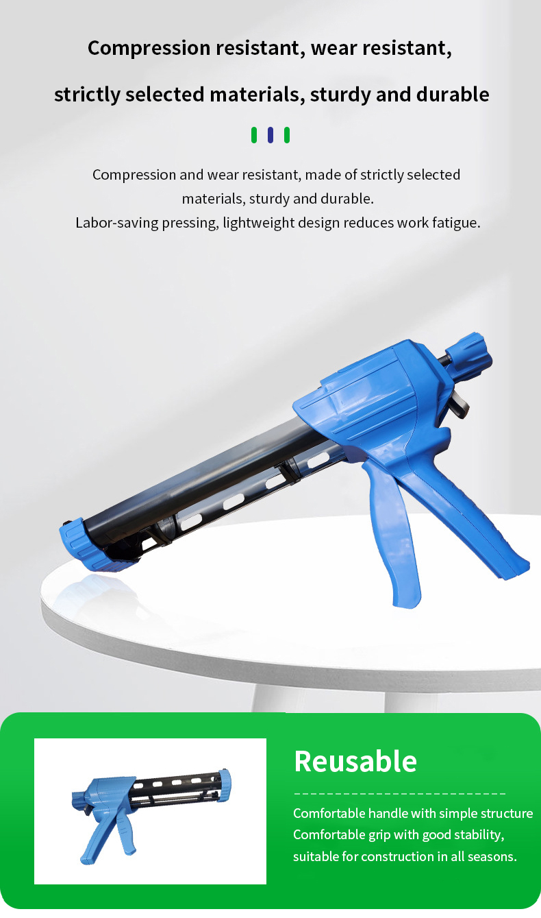 Factory Direct 360ml Blue Epoxy Gun 1:1 Two Part Structural Adhesive Mixing Handwork Dispenser Gun