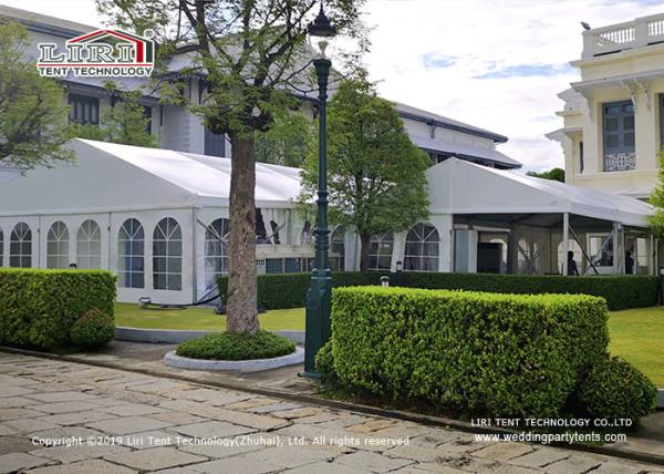 6m Clear Windows PVC Fabric Outdoor Party Tents Wind Resistance 90 Mph