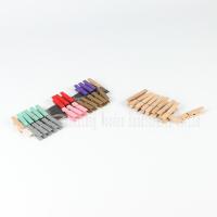 Mini-clips de photos en bois colorés   Multicolores pour la décoration murale, les fêtes et les bricolages