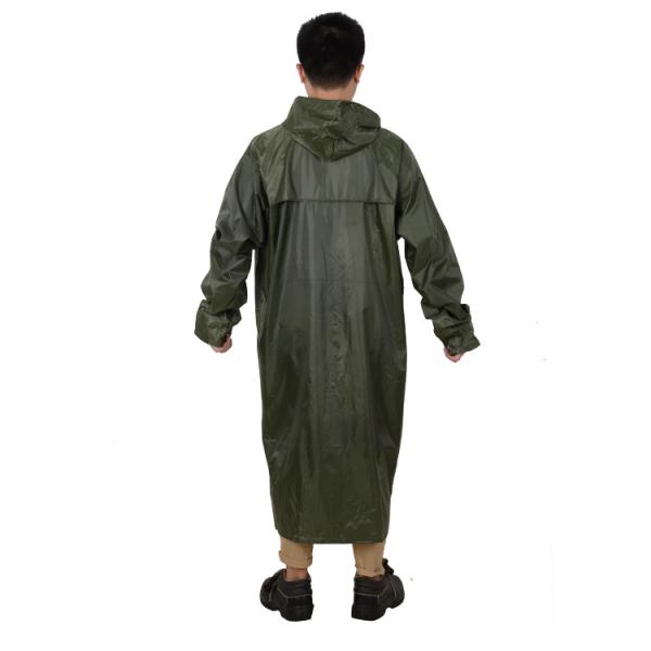 RAINWEAR RR020-N 170T Olive Green Rubberized Polyester Raincoat