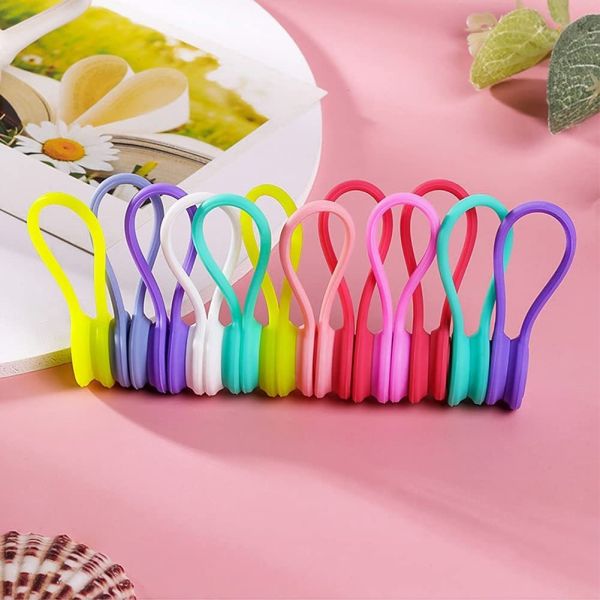 Силиконовые магнитные кабельные галстуки многоразовые кабельные организаторы наушники кабели USB кабельный менеджер хранитель обертывание галстуки ремни закладки