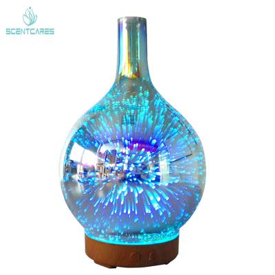 Difusor ultrassônico de vidro da aromaterapia da arte 3D do álamo
