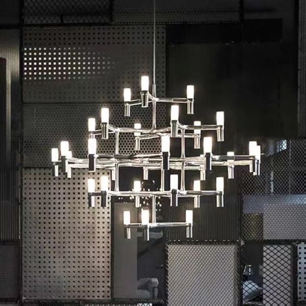 Large  LED Chandelier Luxury Living Room Hanging Light