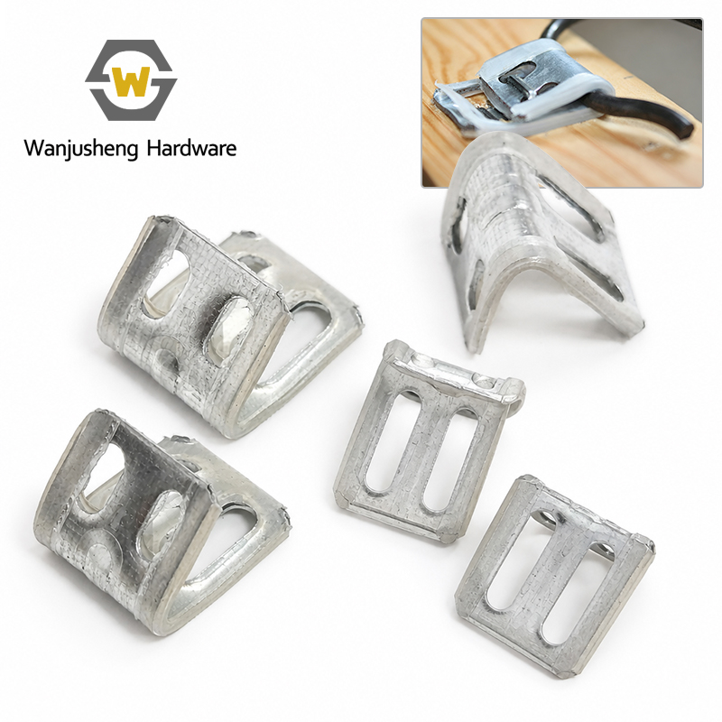 Customizable 4-Hole Sofa Spring Clip Half-Set Rubber-Coated Spring Furniture Hardware Connector for Sofa