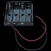 Caixa do suporte da bateria do preto 4 1.5V AA para Arduino