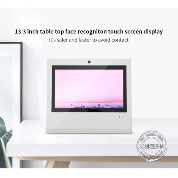 киоск данным по экрана касания 13.3in настольный с распознаванием лиц