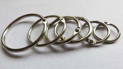 Silver Nickel Finish 14mm(9/16) Metal Loose Leaf Ring Book Binding Ring Hinged Snap Ring