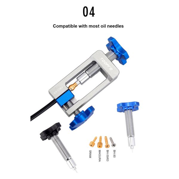 Aluminum Alloy Multifunction Bike Oil Needle Insertion Tool Five-Line Body Truncation
