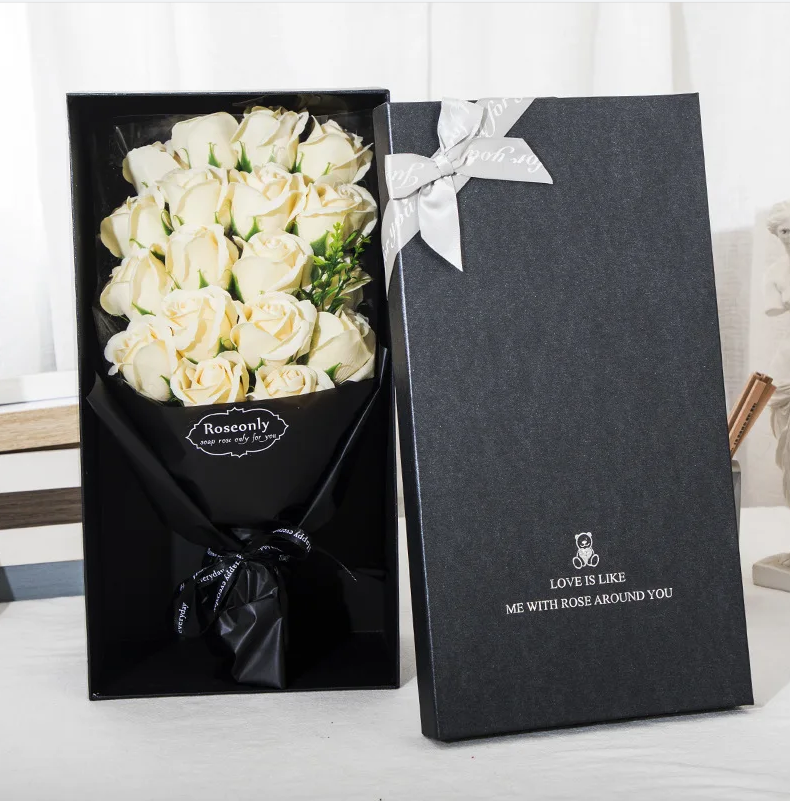 Customized Color Packing Box Paper Gift for Valentine's Day Exquisite Flower Packaging