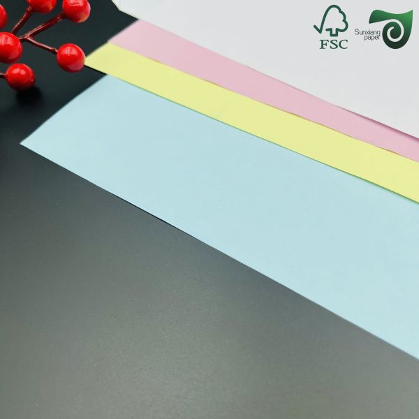 3 Ply Azul Negro NCR Papel sin carbono CB CFB CF Variantes 48 g 80 g FSC SGS