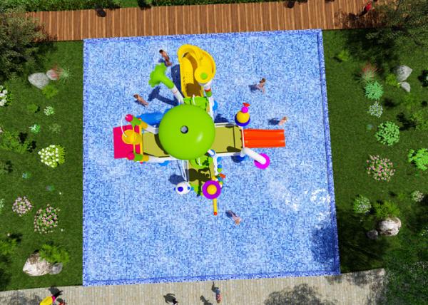 Smooth Joints Water Park Equipment Commercial Slide Beautiful Rainbow Color