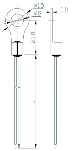 Lithium Battery Temperature Control Module NTC Temperature Sensor With Ring Lug Thread