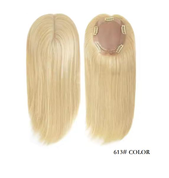 16 100% Chinese Cuticle Remy Hair Toupee for Women Hair Silk Top Hair Topper
