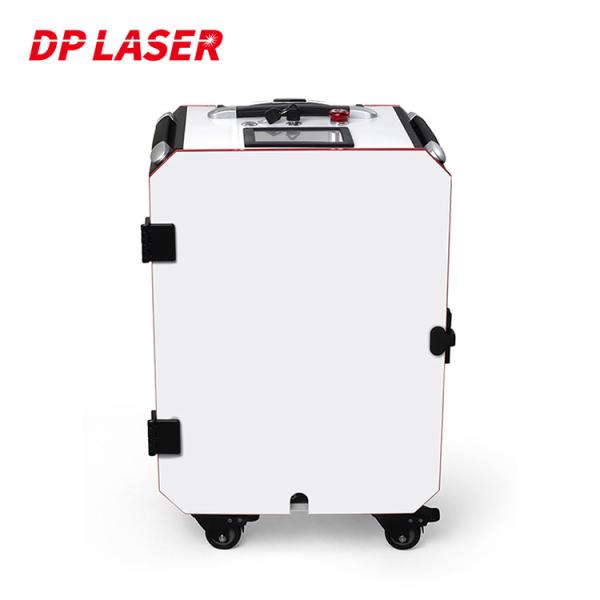 100W 200Wの携帯用繊維レーザーよりきれいな機械Raycusのレーザー ソースのトロリー箱