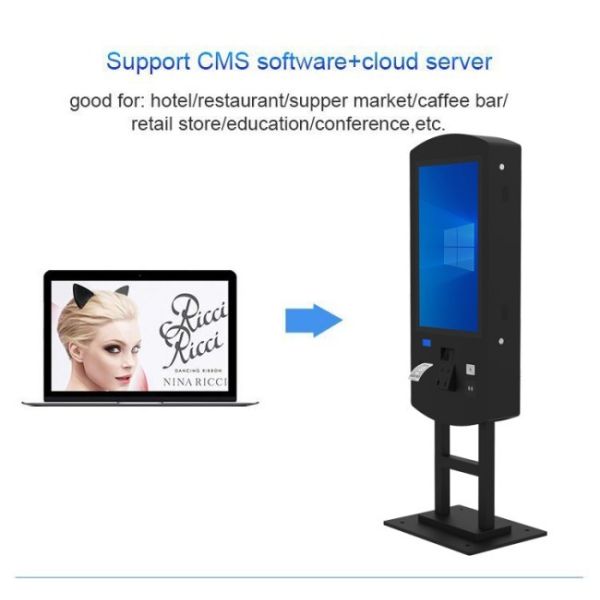 32 Inch Touch Screen Interactive Food Ordering Kiosk with Payment System Wireless Network LCD Screen