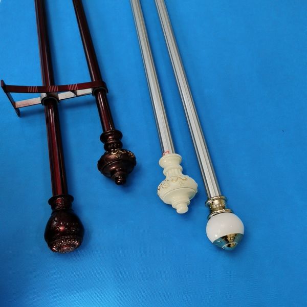 22 Feet Office Decorative Zinc Alloy Black Iron Curtain Pole