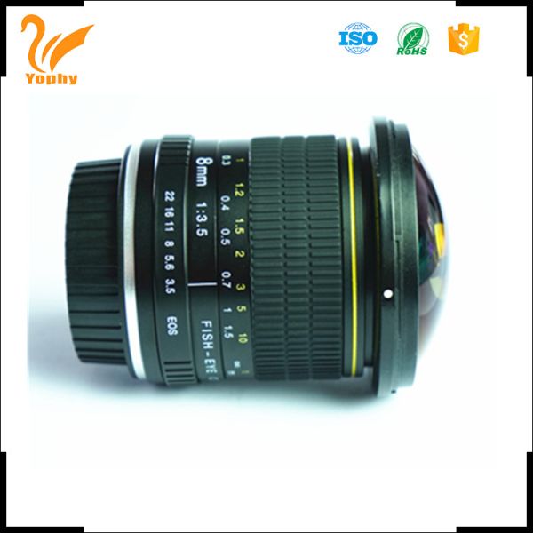 Fixed Focus Anamorphic Camera Lens 8mm F3.5 Super Wide Angel APS-C Fisheye Camera Lens