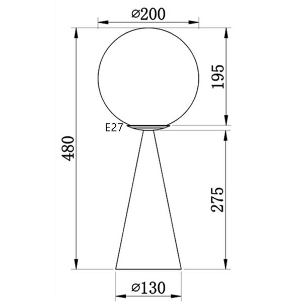 Europe table lamp white glass ball desk lamps student glass ball table lamp(WH-MTB-37)