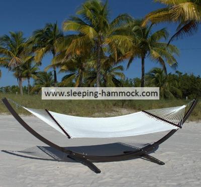 Two People Weather Resistant White Caribbean Style Hammock , Hand Woven Hammock