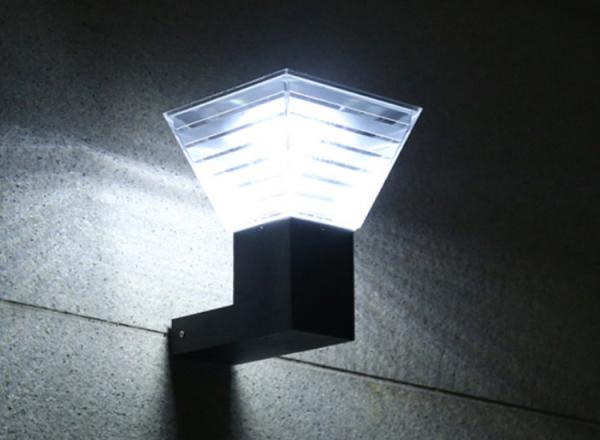 Square Solar Wall Lights Outdoor Waterproof Solar Modern Style Simple Garden Villa LED Wall Lamp