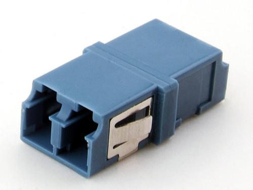 Fiber optic LC Duplex adapter with SC footprint reduced flanged,singlemode,mutimode