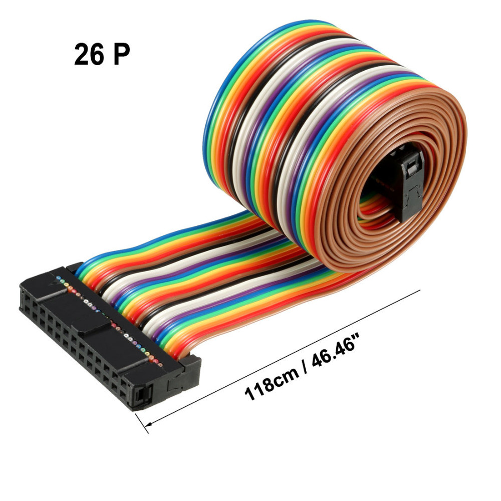 Квартира PCB тангажа Pin 2.54mm ленточных кабелей 26 24AWG AWM 2651 FFC IDC гибкая