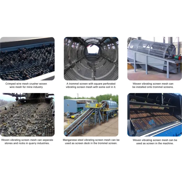High Tensile 65 Mn Quarry Rock Crusher Crimped Wire Woven Screen Mesh for Vibrating