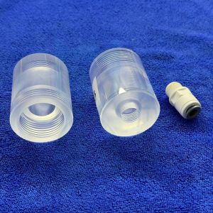 Fused Silicon Sealed Quartz Thread Pipe / Science Lab Glassware