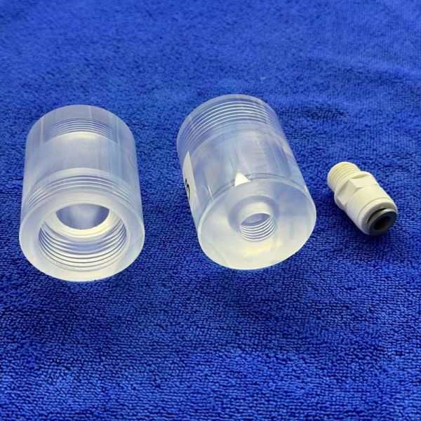 Fused Silicon Sealed Quartz Thread Pipe / Science Lab Glassware