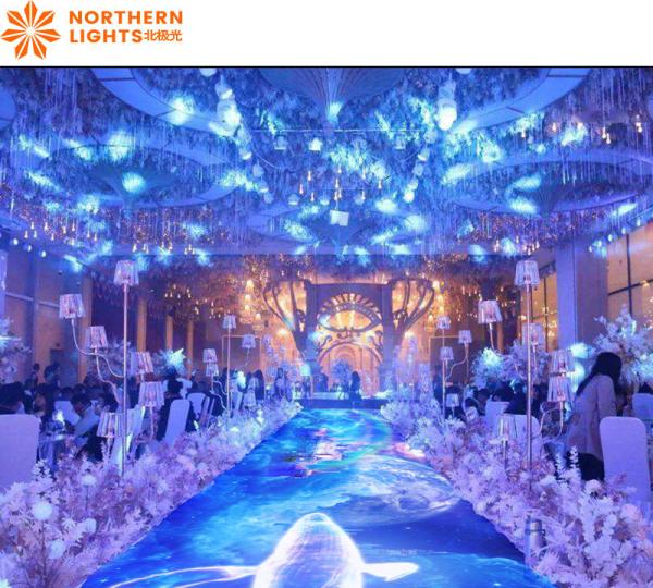 Projeção de casamento holográfico interior Equipamento de projetor interativo imersivo