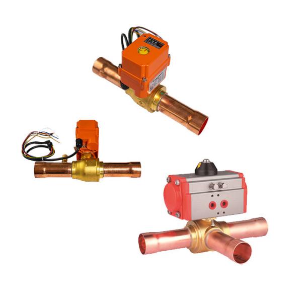 DN4  DN200 Área de temperatura da válvula de esferas elétrica de refrigeração -40°C +80°C