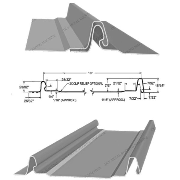Оборудование панели крыши шва положения машины Cr12 толя металла замка кнопки сброса зажима