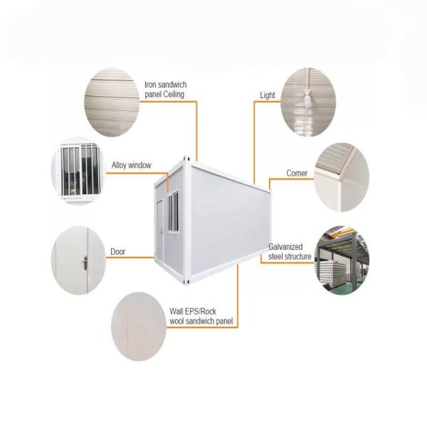 Steel and Sandwich Panel Office Building Modular Tiny Flat Pack Portable Summer Prefab Homes