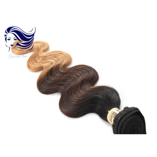 Ранг волос цвета Ombre бразильянина 3 тонов/волос 7A Ombre цветастая