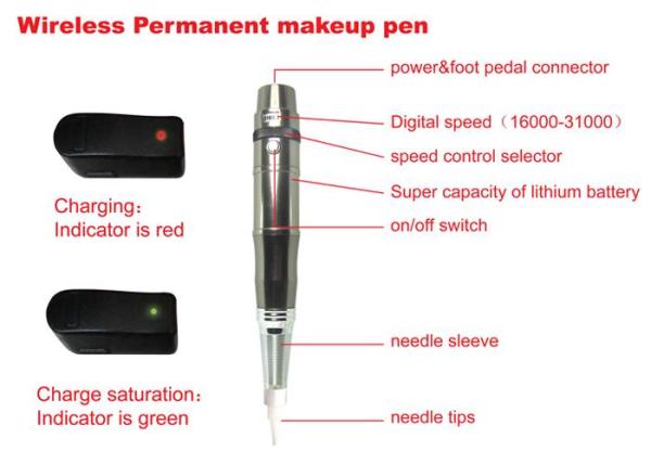 Wireless Eyebrow ang Eyelids Chargeable Permanent Makeup Pen