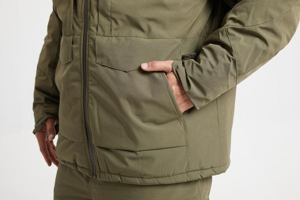 Winter Military Coat For Men And Women Regular Fit Green Zippered Long Sleeve Cotton Lined Jacket