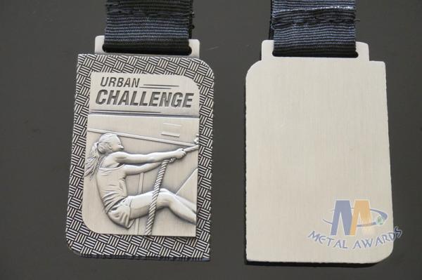 Die Cast 3D Relief Medals For Club / Figure Sandblast Background