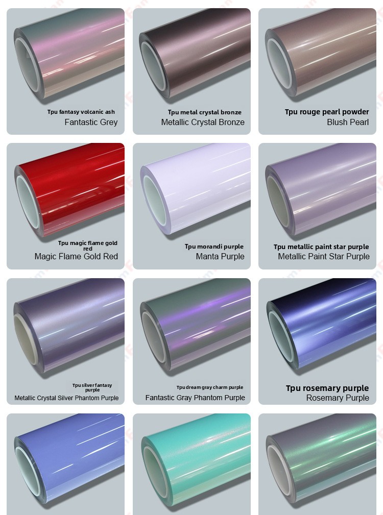 Car PPF TPU color modification film, vehicle film, PPF film, PPF carbon fiber, PPF color-changing film (dry installation)