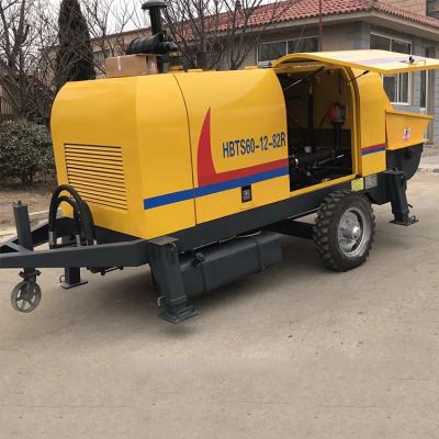 Trailer Concrete Pump HBTS60 60m3/H Mini Trailed Mount Concrete Pump