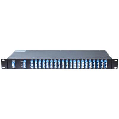 WDM passivo atérmico C21 C60 Mux Demux Calibre de diâmetro de fios da montagem em rack 40CH 100G do chassi 1U