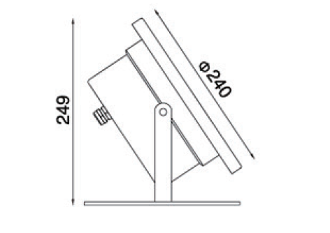 Круглая форма 24 Вт светодиодный светодиодный светодиодный материал из нержавеющей стали наружной водонепроницаемости IP68