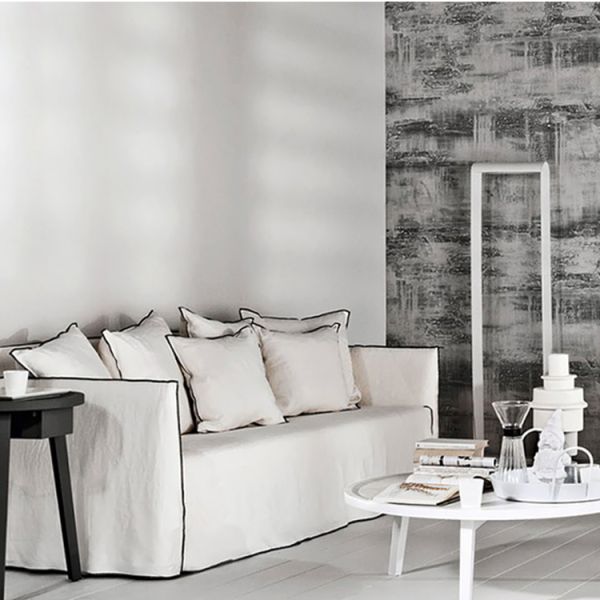 Wabi-sabi Flax Art Simple Modern Single Double Three Can Be Disassembled and Washed Small Home Sofa Customization
