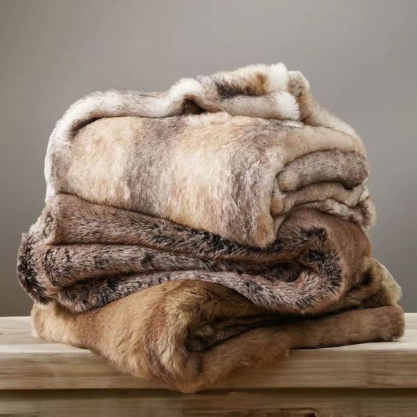 Winter Thick Faux Fur Blanket Faux Animal Fur Household Items