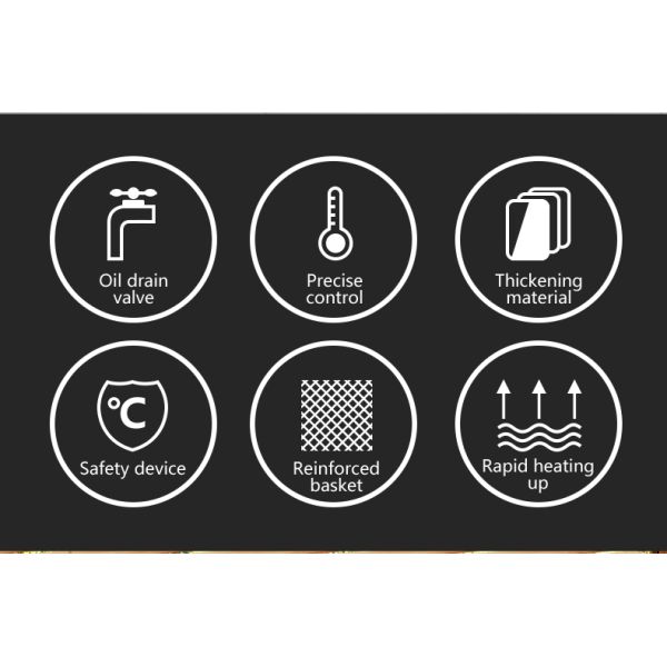 TEF-201 20 л из нержавеющей стали Электрический столешничный фритюрник для ресторана