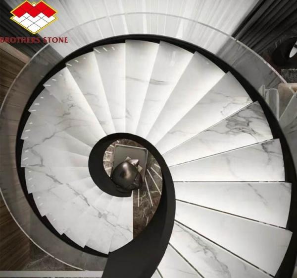 Interior Graphic Design Artificial Stone Steps Tiles for Modern Sintered Staircase