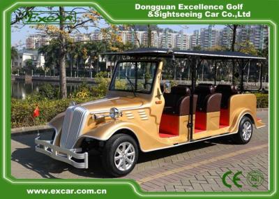 Carrinho de golfe retro 6 da bateria Trojan clássica elétrica dourada dos carros 48V da pessoa